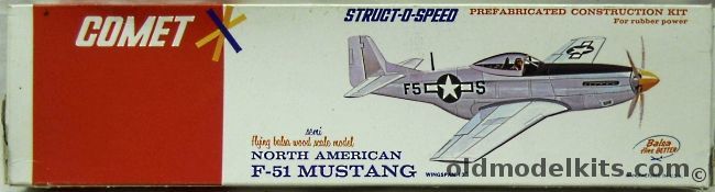 Comet F-51 Mustang Struct-O-Speed Prefabricated Flying Aircraft - (P-51), 2304 plastic model kit